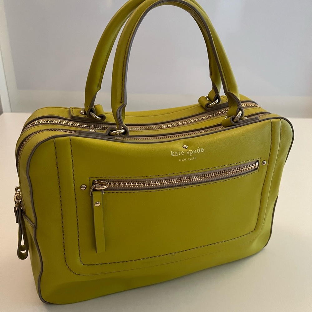 Kate Spade ♠️ Chartreuse Leather Handbag